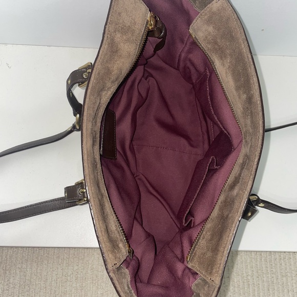 Coach suede handbag - Picture 5 of 8